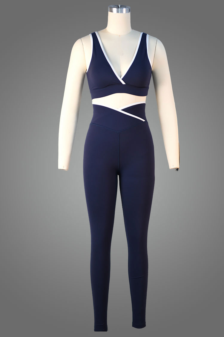 Plunge Neck Push-up Sports Bra