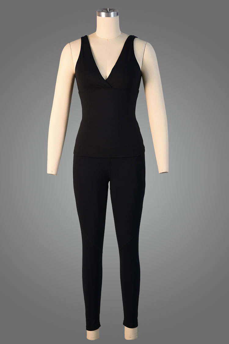 Built-in Support V Neck Full Length Vest