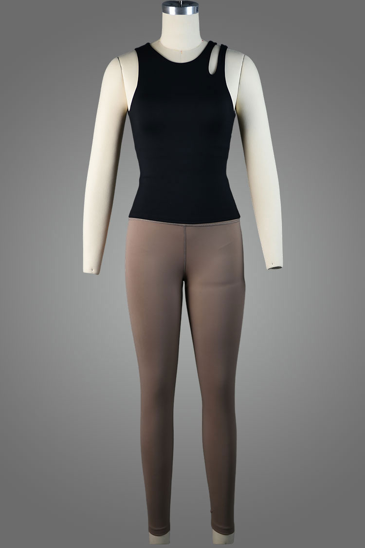 Built-in Support Cut Out Shoulder Vest