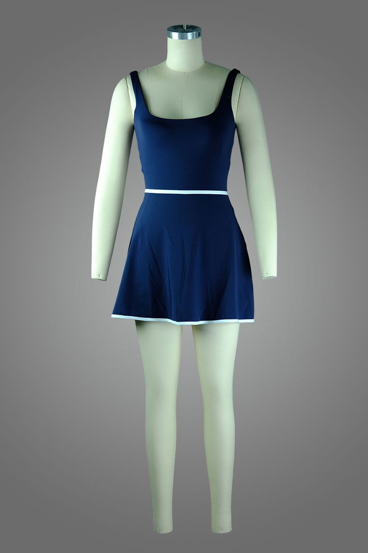 Built-in Support Square Neck Tennis Dress 